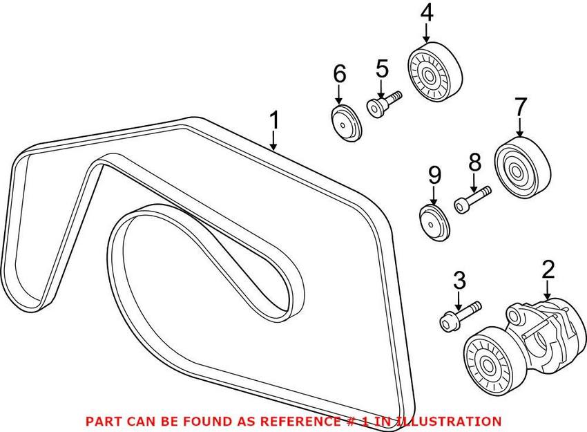 Audi Serpentine Belt 059903137AG